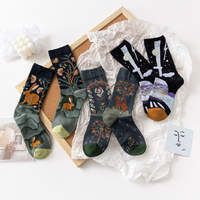 Gorąca sprzedaż kolorowe kreskówki kreatywna moda winorośli Graffiti nowość mężczyźni kobiety skarpetki zimowe ciepłe wygodne bawełniane skarpetki Dropship 6